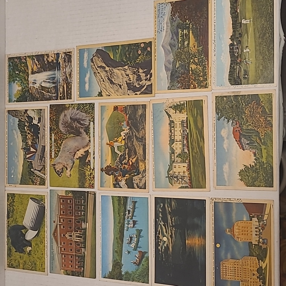 14 Vintage Used Postcards